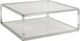 Modus Furniture Jasper Glass Top Square Coffee Table with Stainless Steel Base-0