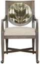 Fairfield® Customizable Rocco Leather Dining Arm Chair with 2 Casters-1