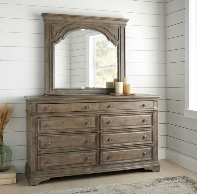 Steve Silver Co. Highland Park Waxed Driftwood Dresser Mirror Set-1