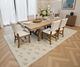 Legends Home Harvest Velvet Gray Trestle Dining Table-1