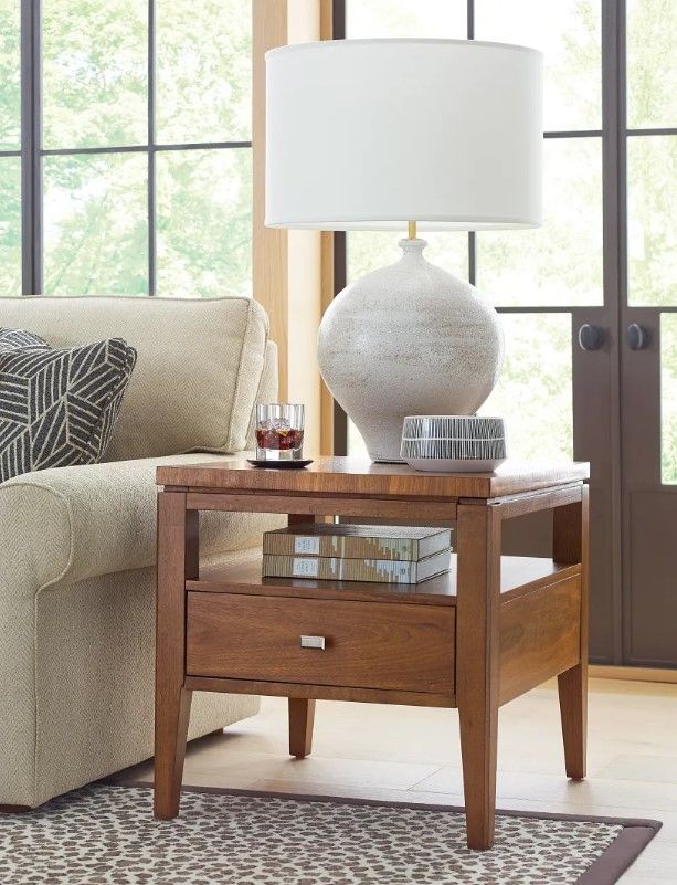 Hammary® Premise Auburn Rectangular Drawer End Table-1