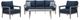 Signature Design by Ashley® Gali 4-Piece Blue/Gray Aluminum/Fabric Outdoor Conversation Set-1