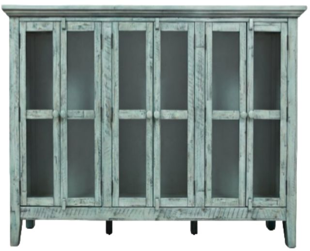 Jofran Inc. Rustic Shores Surfside Blue 6-Door Accent Cabinet-2
