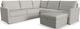 Flex by Flexsteel® 5-Piece Frost 5-Seat Sectional with Storage Ottoman-2