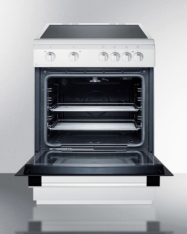 Summit® Classic 24" White Slide-In Electric Range-2