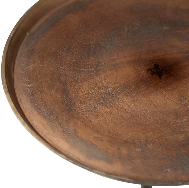 Dovetail Furniture Sunbury Oil Brass 16" Side Table-1