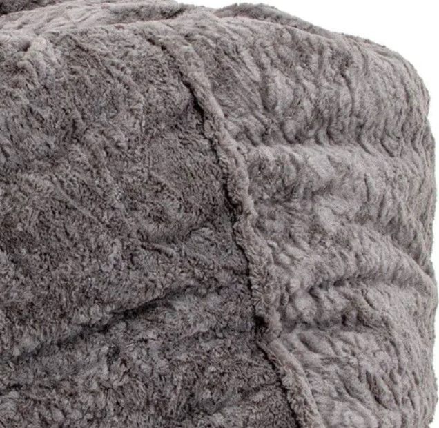 CordaRoy's® Gray Faux Fur Pillow Lounger-1