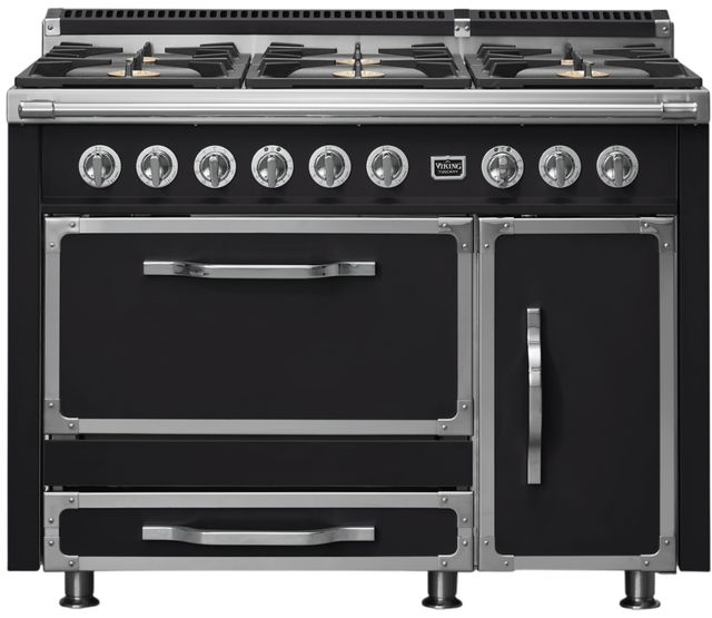 Viking® Tuscany 48" Onyx Pro Style Dual Fuel Range-0