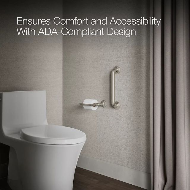 Kohler® Traditional Vibrant Brushed Nickel 12" Grab Bar-3