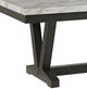 Elements International Everdeen White Dining Table with Charcoal Base-2
