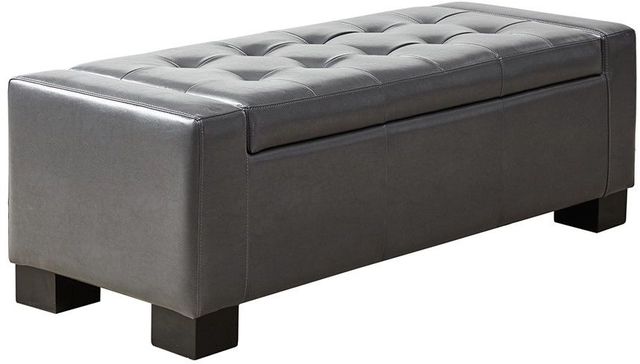 Olliix by Madison Park Brown Mirage Tufted Top Storage Bench-1