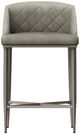 HH2 Home Phoenix 2-Piece Pewter/Weathered Gray Leather Counter Stool-2