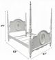 ACME Furniture Flora White Full Poster Bed-2