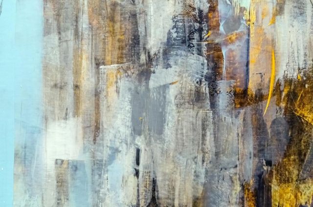 Classy Art Blue/Yellow Abstract Wall Art-0