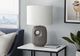Monarch Specialties Inc. Grey Ceramic Table Lamp with Ivory Shade-2