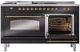 Ilve® Nostalgie II Series 60" Glossy Black Pro Style Dual Fuel Range-4