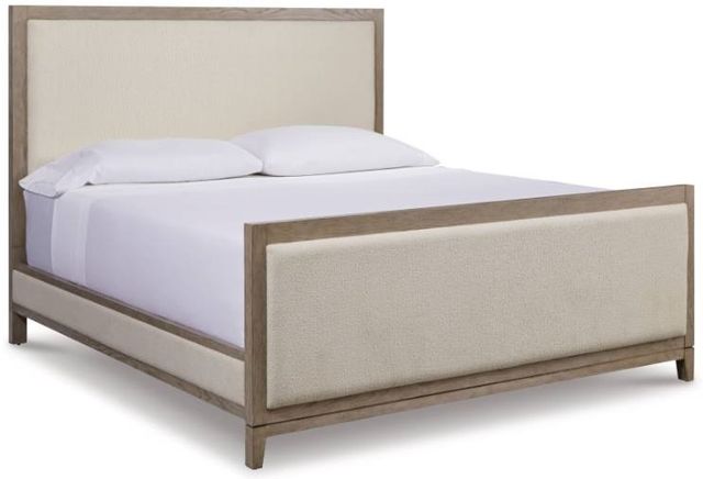 Signature Design by Ashley® Chrestner 2-Piece Gray King Upholstered Panel Bed Set-1