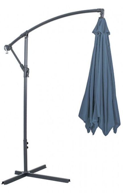 Furniture of America® Glam Light Sapphire Polyester/Steel Outdoor Cantilever Umbrella with LED-4