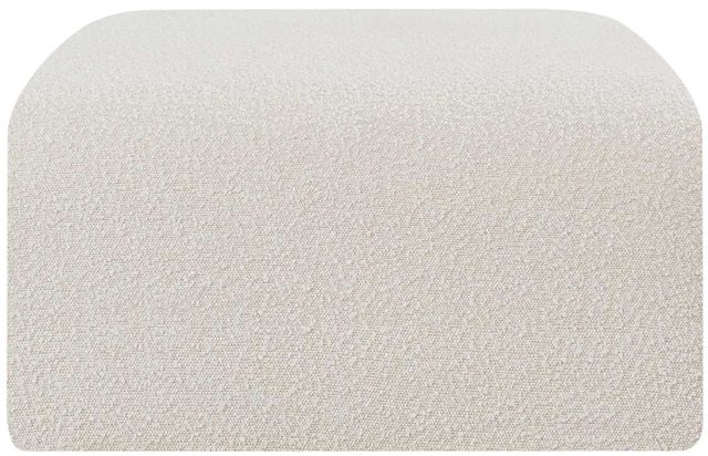 Meridian Furniture Arc Cream Boucle Ottoman-1