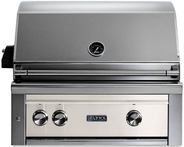 LYNX® Professional 2-Burner Glacier Built-In Natural Gas Grill with Rotisserie-0