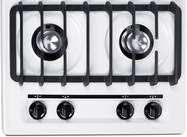 Summit® 24" White Gas Cooktop-2