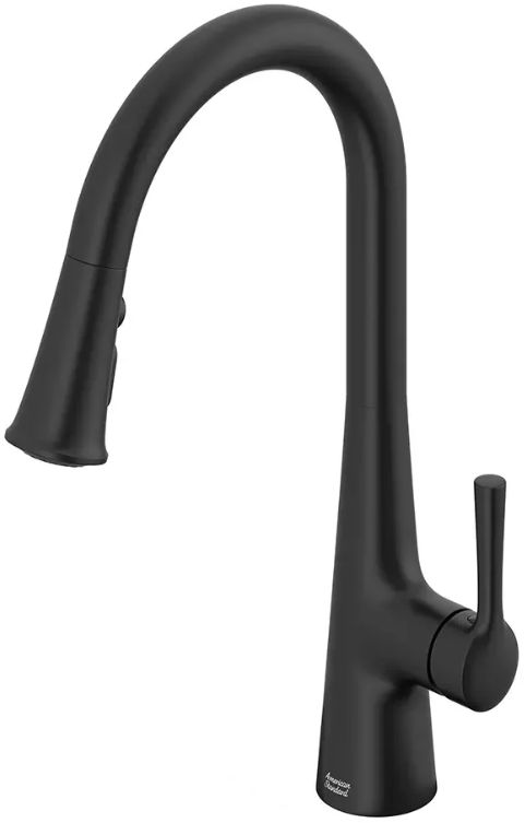 American Standard Southport Matte Black Pull-Down Dual Spray Kitchen Faucet-1