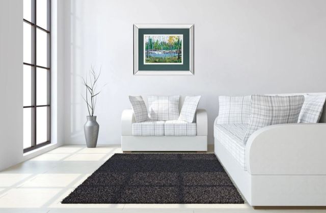Classy Art Extounge Rapids by Hali Mirror Framed Wall Art-2