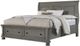 Vaughan-Bassett Reflections Antique Pewter King Sleigh Storage Bed-0