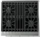 Viking® 5 Series 30" Stainless Steel Pro Style Dual Fuel (NG) Range with Polished Chrome Trim-2