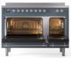 Ilve® Nostalgie II Series 48" Blue Grey Pro Style Induction Range-1
