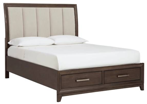 Signature Design by Ashley® Brueban 2-Piece Brown Queen Storage Panel Bed Set-1