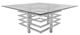Sagebrook Home Glass Top Coffee Table with Stainless Steel Base-0
