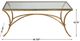 Uttermost® Alayna Glass Top Coffee Table with Antiqued Gold Base-2