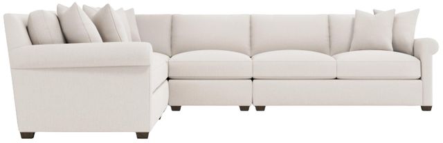 Bernhardt Barnes Bernhardt Living 5-Piece White L-Shape Sectional-0