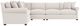 Bernhardt Barnes Bernhardt Living 5-Piece White L-Shape Sectional-0
