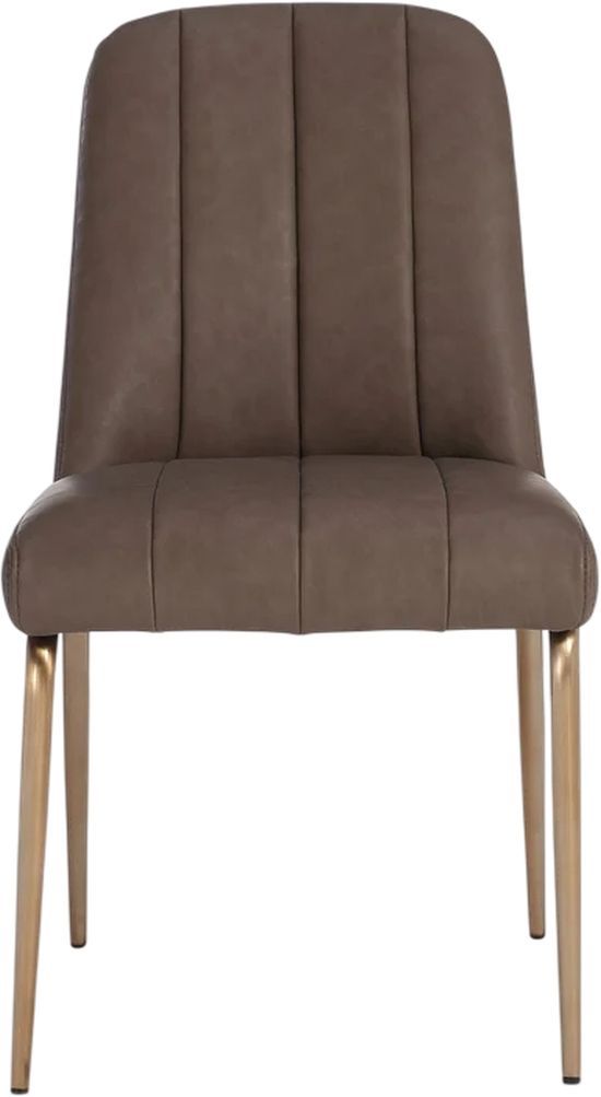Modus Furniture Sunrise Apollo Cinnamon/Brushed Bronze Upholstered Dining Chair-1