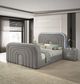 ACME Furniture Shelyn Gray Queen Panel Bed with Led, TV Stand, Fireplace and Bluetooth-1
