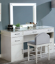 Furniture of America® Vickie 3-Piece Light Gray/Luminous White Vanity Set-1