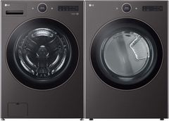 Ensemble de buanderie à chargement frontal LG® - Acier inoxydable noir