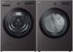 LG Black Steel Front Load Washer & Electric Dryer Laundry Pair-0