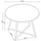 Coaster® Jillian White Round Dining Table with Black Base-3