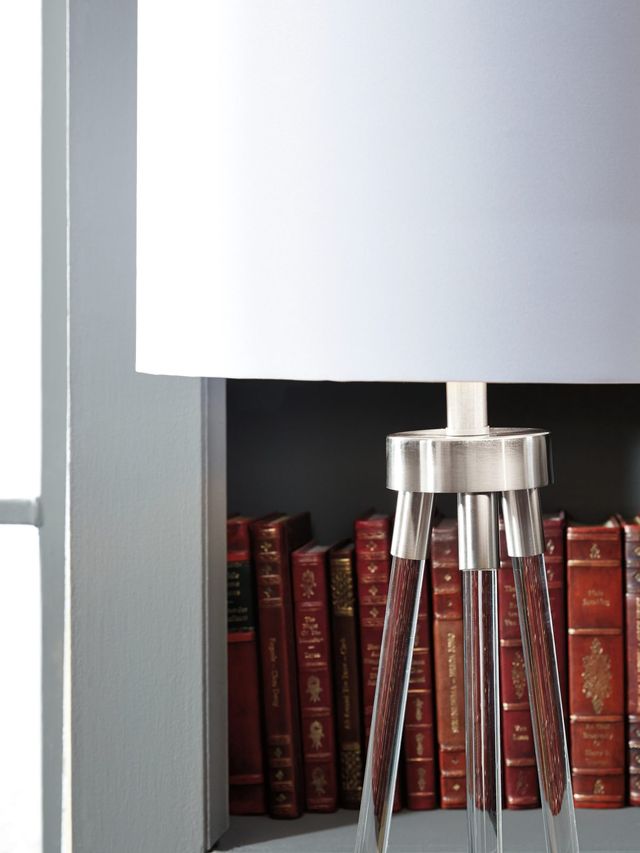 Signature Design by Ashley® Idalia Clear/Silver Acrylic Table Lamp-1
