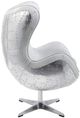 ACME Furniture Brancaster Aluminum/Vintage White Leather Swivel Accent Chair-4