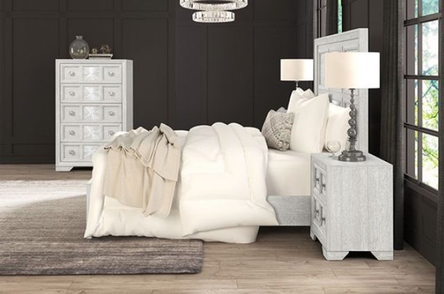 Furniture of America® Argenthart 4-Piece Light Gray Queen Bedroom Set-3