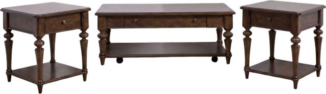 Liberty Furniture Arden Road 3-Piece Satin Cherry Living Room Table Set-0