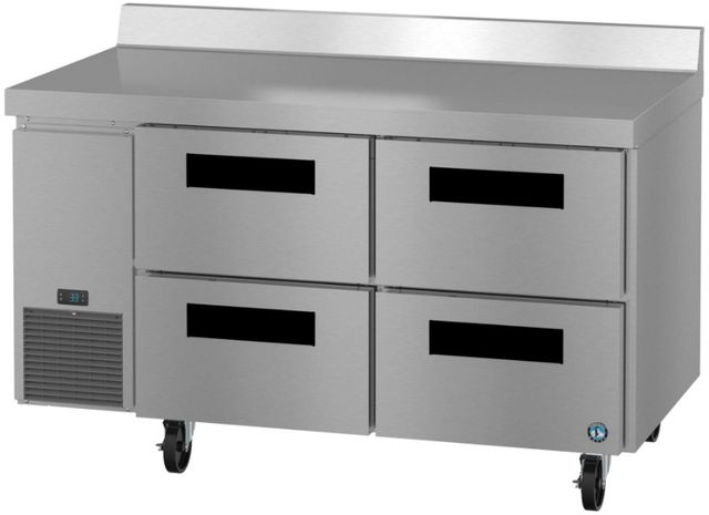 Hoshizaki Steelheart® 60" 17.22 Cu. Ft. Stainless Steel Two Section Worktop Side Mount Refrigerator with Stainless Drawers-3