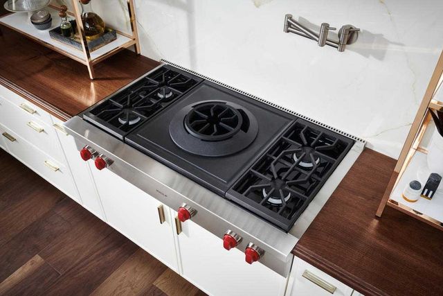 Wolf® 48" Natural Gas Stainless Steel Rangetop-2