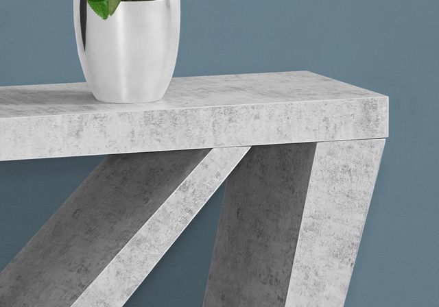 Monarch Specialties Inc. 48"L Cement Look Hall Console Table -2