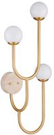 Currey & Company Highsmith Brass/White Right Wall Sconce-1