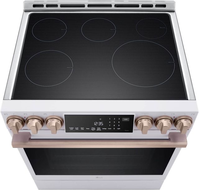 LG Studio 30" Essence White Slide In Induction Range-3